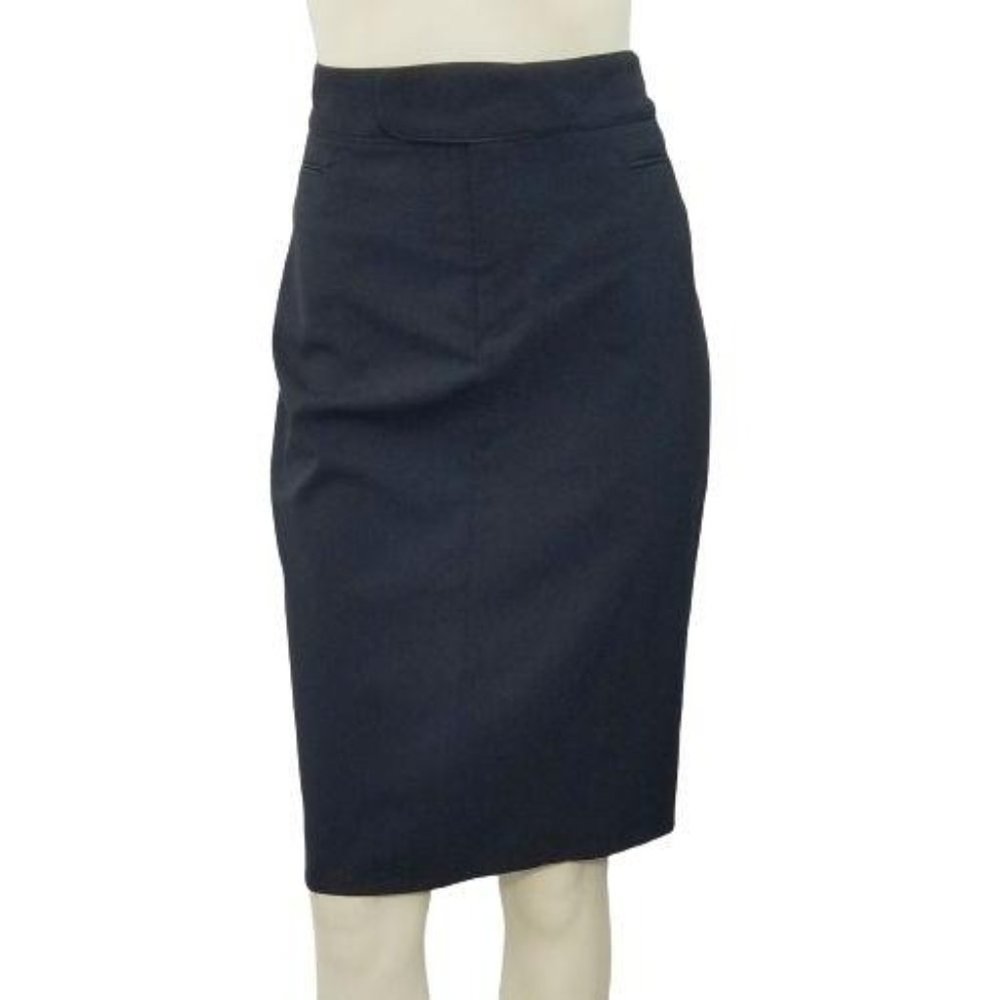 Catherine Malandrino Pleated Pencil Skirt Wool
